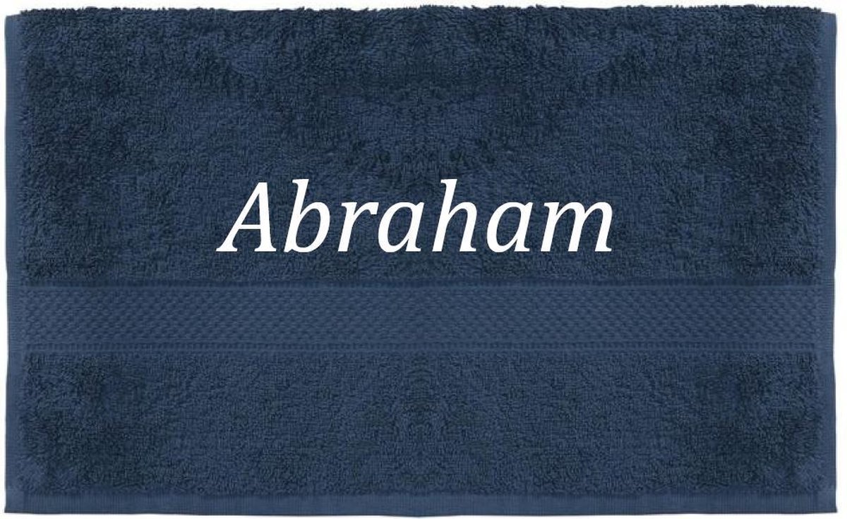 Handdoek - Abraham - 100x50cm - Donker blauw