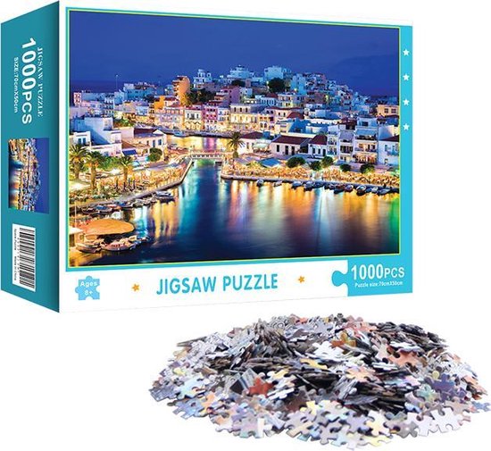 Puzzel 1000 stukjes Jigsaw 70x50 cm Griekenland Agios Nikolaos | bol.com