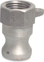 Snelkoppeling aluminium 3" x 75 mm M-deel Camlock x slangtule 7,5bar type Camlock C