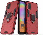 Samsung Galaxy A31 Robuust Kickstand Shockproof Rood  Cover Case Hoesje ABL