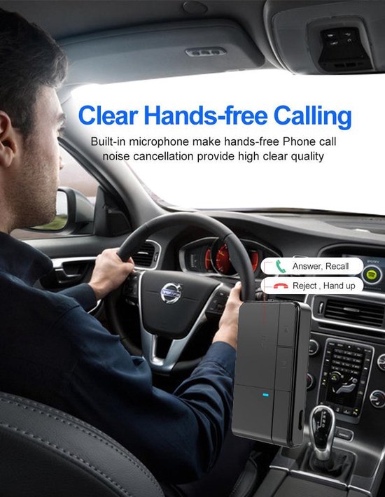 Design Bluetooth 5.0V Via Aux Ontvanger | Handsfree Carkit 3.5MM Aux | Dongle Audio Receiver | Draadloos Muziek Luisteren