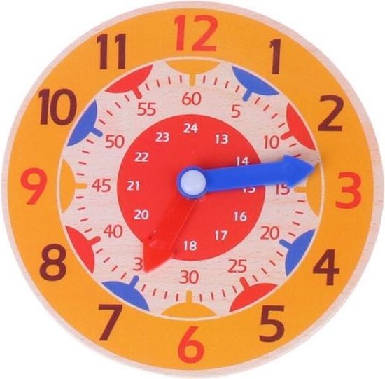 horloge d'apprentissage - apprendre à regarder l'horloge - montessori -  horloge de