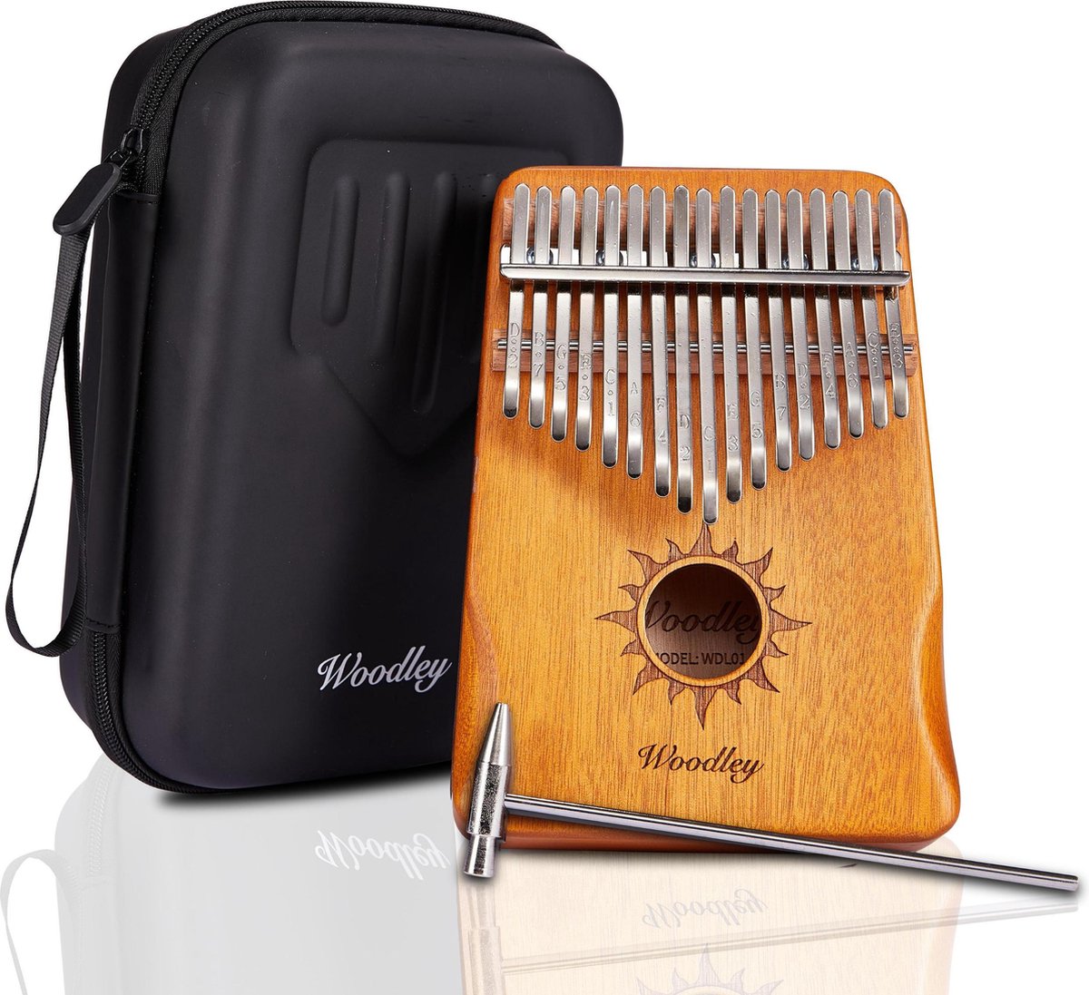 Kalimba set - 17 tonen - Duimpiano - Muziekinstrument - Bamboe - Inclusief waterdichte opbergcase