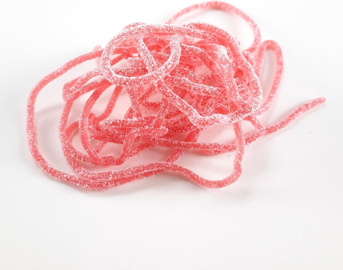 Lollywood Zure Aardbeinestels - Lollywood Zure Colanestels - snoepveters Snoep - 1kg - Rood - Zuur