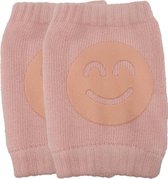 Set van 4 baby kniebeschermers - Smiley - Roze - Baby kniepads - Unisex - One size - oDaani