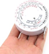 LOUZIR Omvang Meetlint Met BMI Meter - Body Mass Index - Vetmeter  - Wit