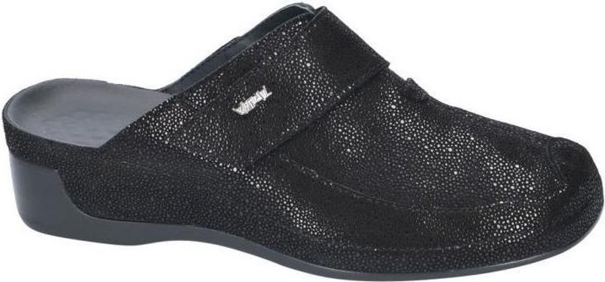 Vital -Dames zwart slipper muiltje