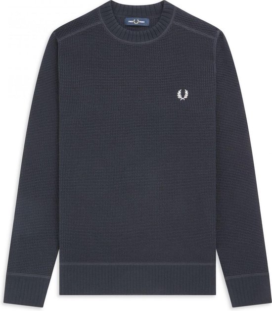 Fred Perry Waffle Textured Crew Neck Jumper Heren Trui