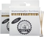 Loofy’s - Duurzame Bamboe Wattenstaafjes - 100 stuks - 100% Plasticvrij