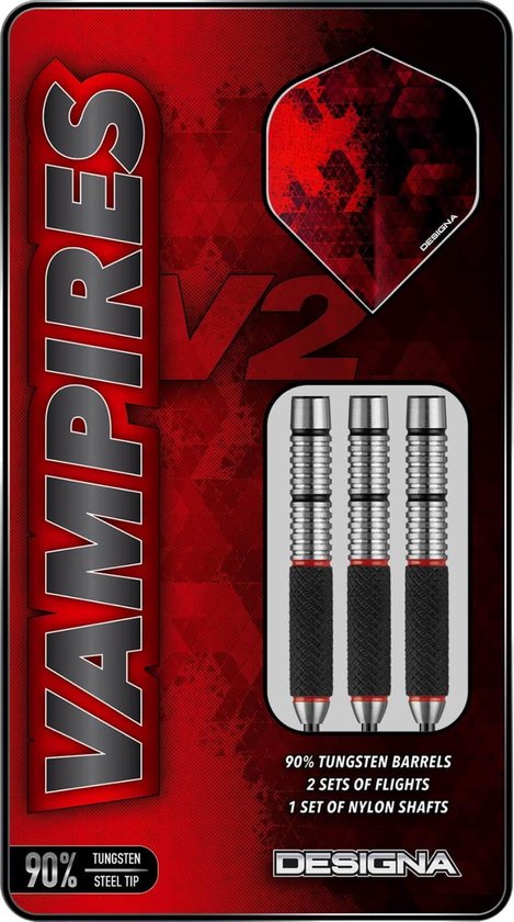 Thumbnail van een extra afbeelding van het spel Designa Darts Vampires V2 Black & Red M3 23 gram