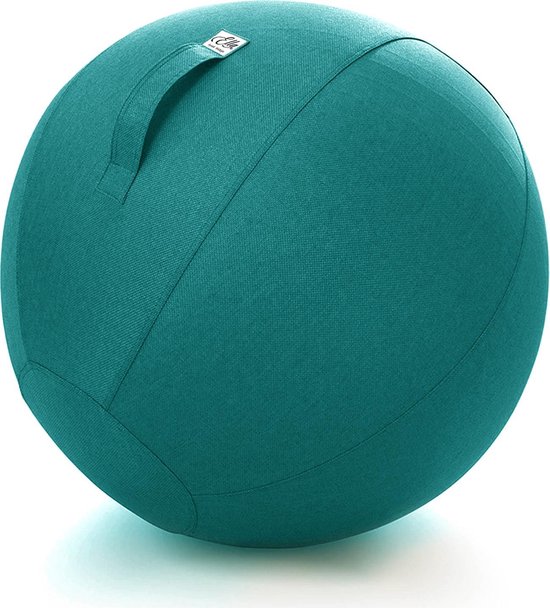 F Fityle Couvre-Ballon de Yoga Couvre-Ballon d'exercice Léger Pliable Anti-poussière Anti-Rayures avec poignée Couvre-Ballon d'équilibre Boules assises, Beige 55cm