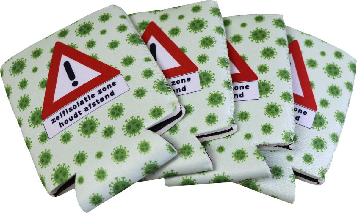 Dinilu - 4 x Blikjeskoelers "Zelfisolatie" voor 33cl Blikjes