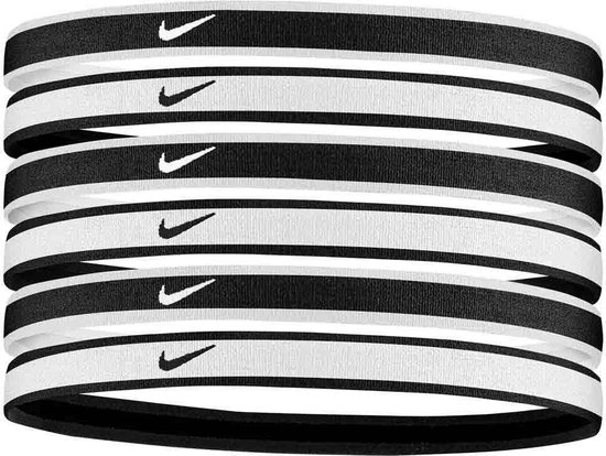 Nike Hairbands 6-Pack Zwart/Wit/Grijs