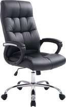 Bureaustoel - Ergonomische bureaustoel - Design - In hoogte verstelbaar - Kunstleer - Zwart - 63x71x126 cm