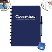 Whiteboard notitieblok / schrift - Correctbook - A4 - Gelijnd - Blauw