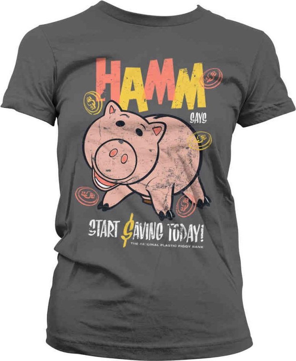 Disney Toy Story Dames Tshirt -S- HAMM Grijs