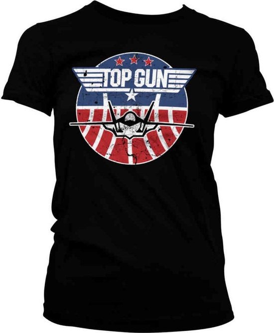 Top Gun Dames Tshirt -M- Tomcat Zwart