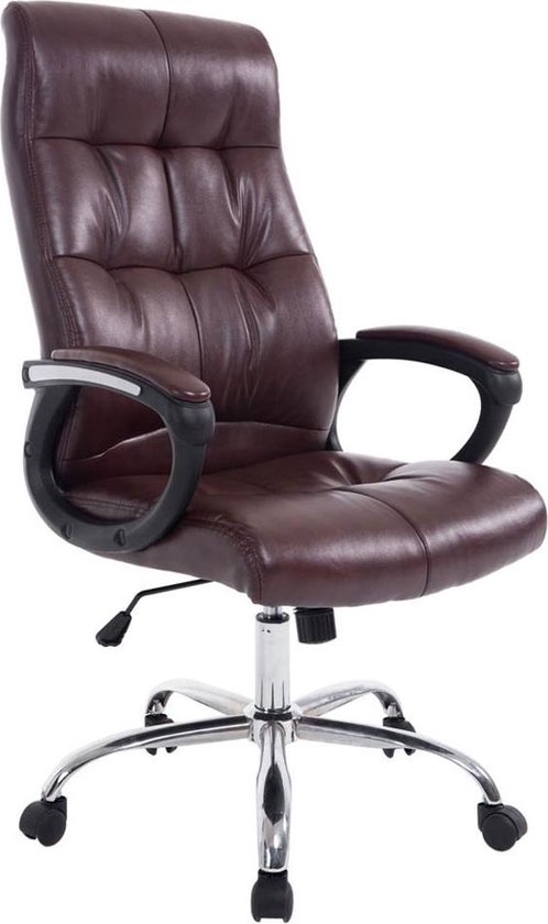 Bureaustoel - Ergonomische bureaustoel - Design - In hoogte verstelbaar - Kunstleer - Rood - 63x71x126 cm