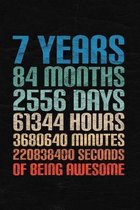 7 Years Of Being Awesome: Happy 7th Birthday 7 Years Old Gift for Boys & Girls