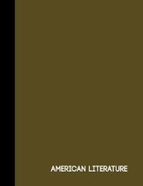American Literature: Olive Green One Subject Notebook College Ruled 8.5'' x 11''