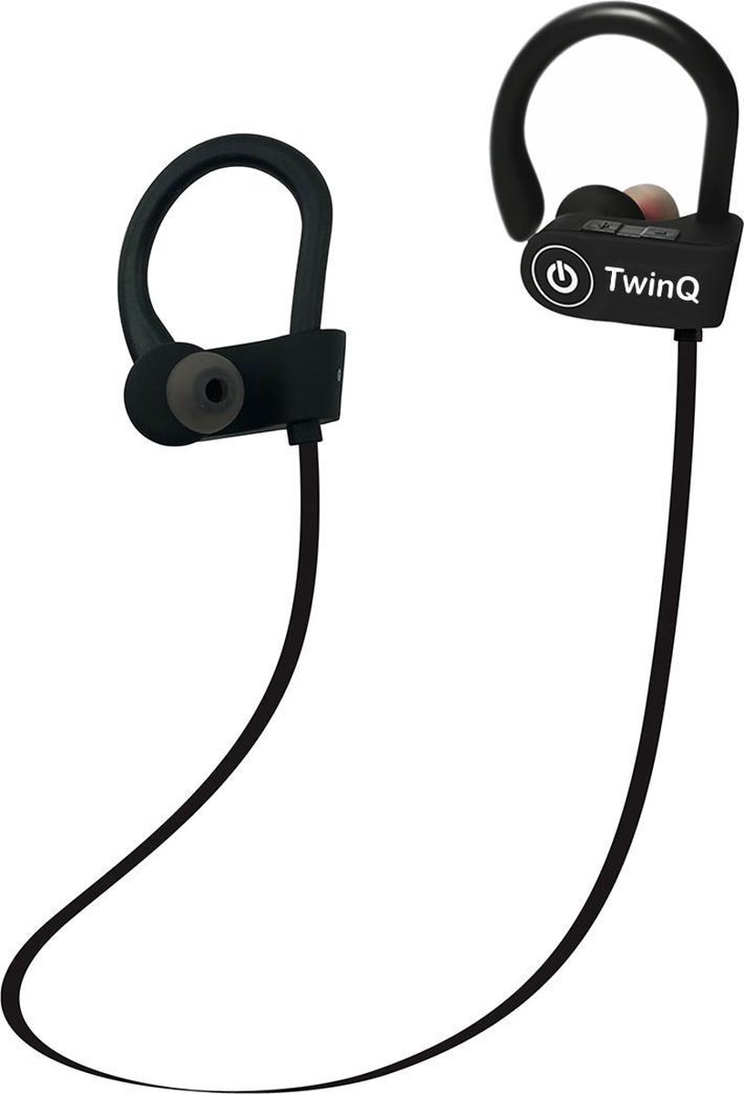 TwinQ Draadloze In-ear Bluetooth Sport Oordopjes - Voor hardlopen of fitness - Zwart