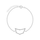 Joy|S - Zilveren sterrenbeeld armband Capricorn Steenbok met zirkonia