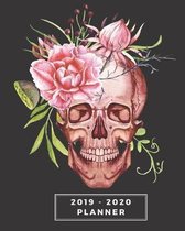 2019 - 2020 Planner: Skull themed weekly monthly planner with a to do list