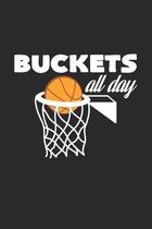 Buckets all day: 6x9 Basketball - grid - squared paper - notebook - notes