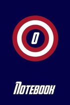 O Notebook: Marvelous America Capital Letter ''O'' Peronalized Shield Captain Notebook / Journal / Diary - 6 x 9 inches (15,24 x 22,