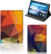 Bookcase met naam Lenovo Tablet M10 Hoesje met Standaard Polygon Color