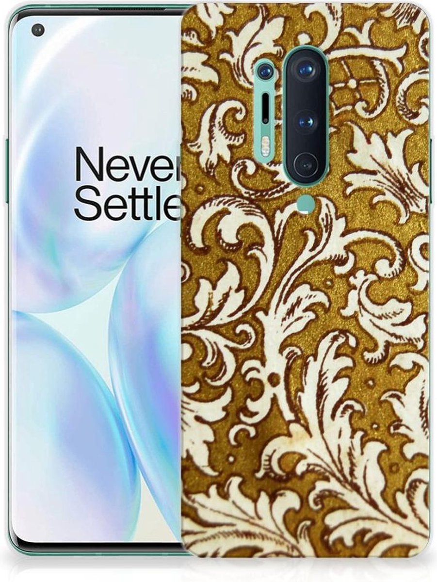 Siliconen Hoesje OnePlus 8 Pro Barok Goud