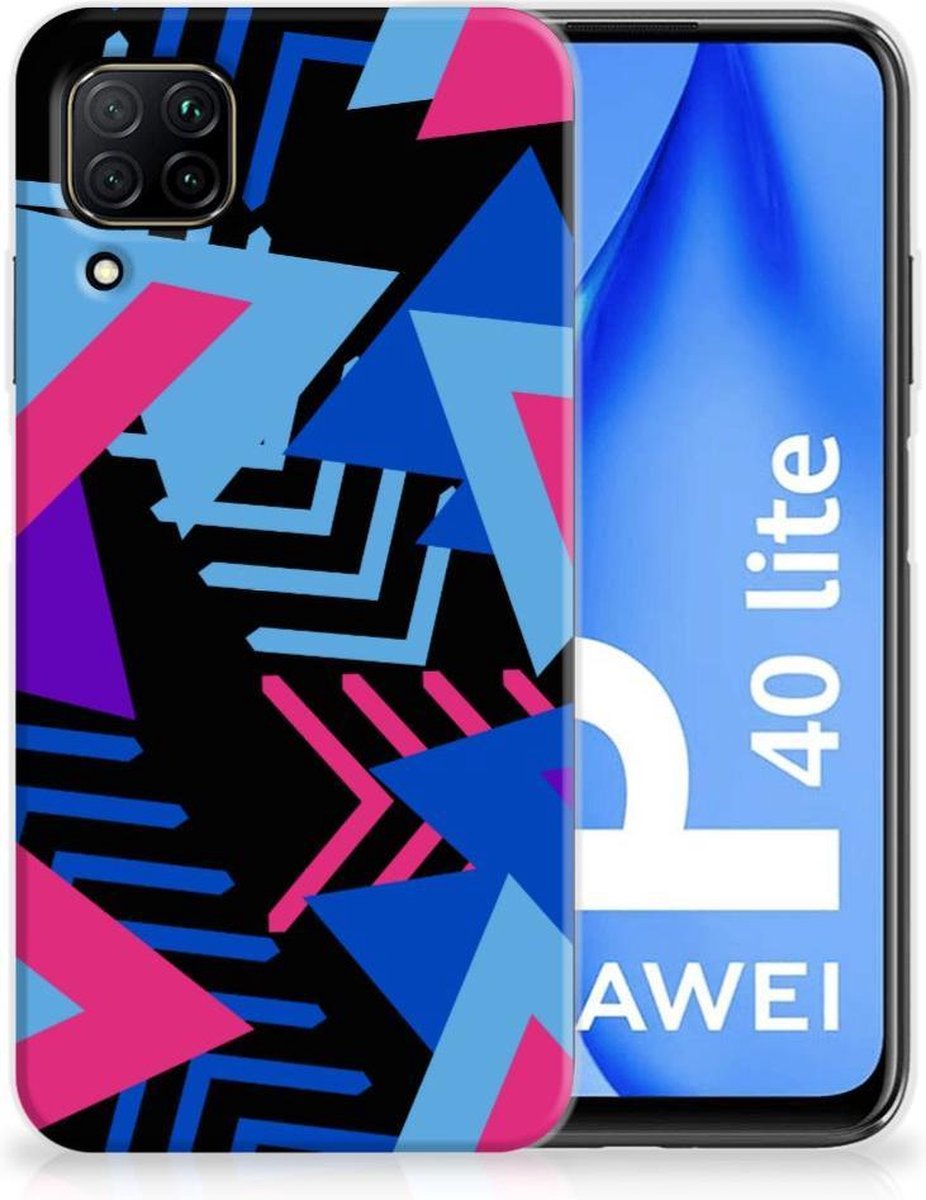 Huawei P40 Lite TPU Hoesje Funky Triangle