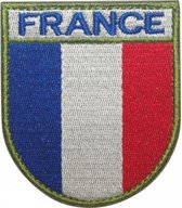 Franse vlag geborduurde militaire patch embleem met klittenband