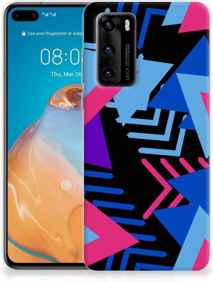 Huawei P40 TPU Hoesje Funky Triangle