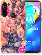 Telefoontas Motorola Moto G8 Power Hoesje Super als Moederdag Cadeau Bosje Bloemen