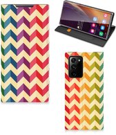 Smartphone Hoesje Geschikt voor Samsung Galaxy Note 20 Ultra Leuk Telefoonhoesje Zigzag Color