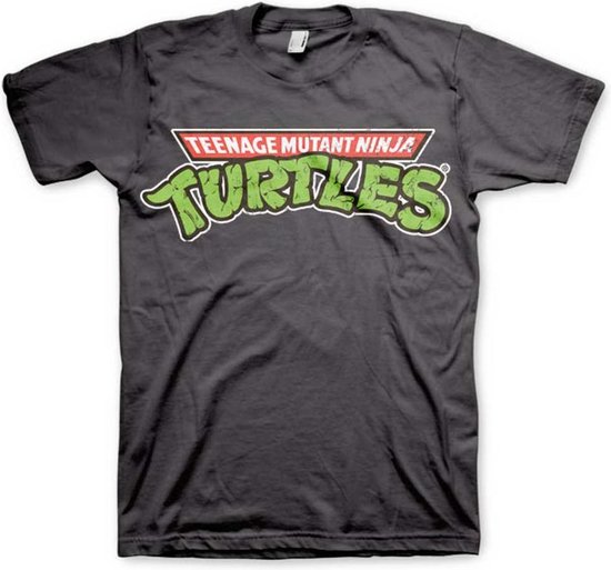Teenage Mutant Ninja Turtles Heren Tshirt -S- Classic Logo Grijs