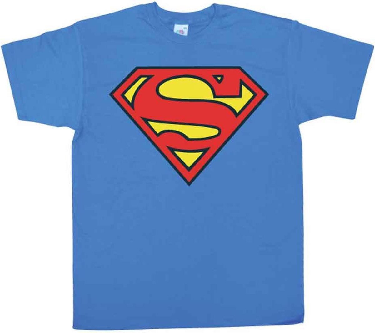 DC Comics Superman Heren Tshirt -S- Shield Blauw