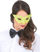 Vegaoo - Geel Venetiaans masker met glitters voor volwassenen