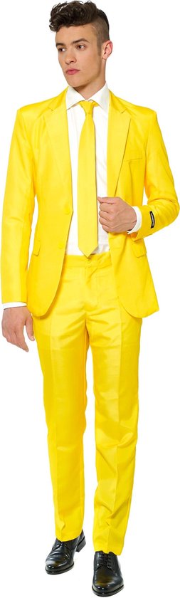 als Consequent pack Suitmeister Yellow - Heren Pak - Effen Gekleurd - Geel - Feest - Maat XL |  bol.com