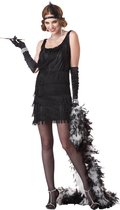 CALIFORNIA COSTUMES - Zwarte charleston kostuum voor vrouwen - XL (44/46)