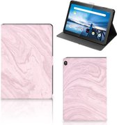 Leuk Case Lenovo Tablet M10 Tablet Hoes met Magneetsluiting Marble Pink