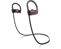 EarHackz® Titan - Draadloze Oortjes - Sport Oordopjes - Bluetooth Oordopjes voor Hardlopen, Fietsen en Fitness - Zwart - Waterdicht