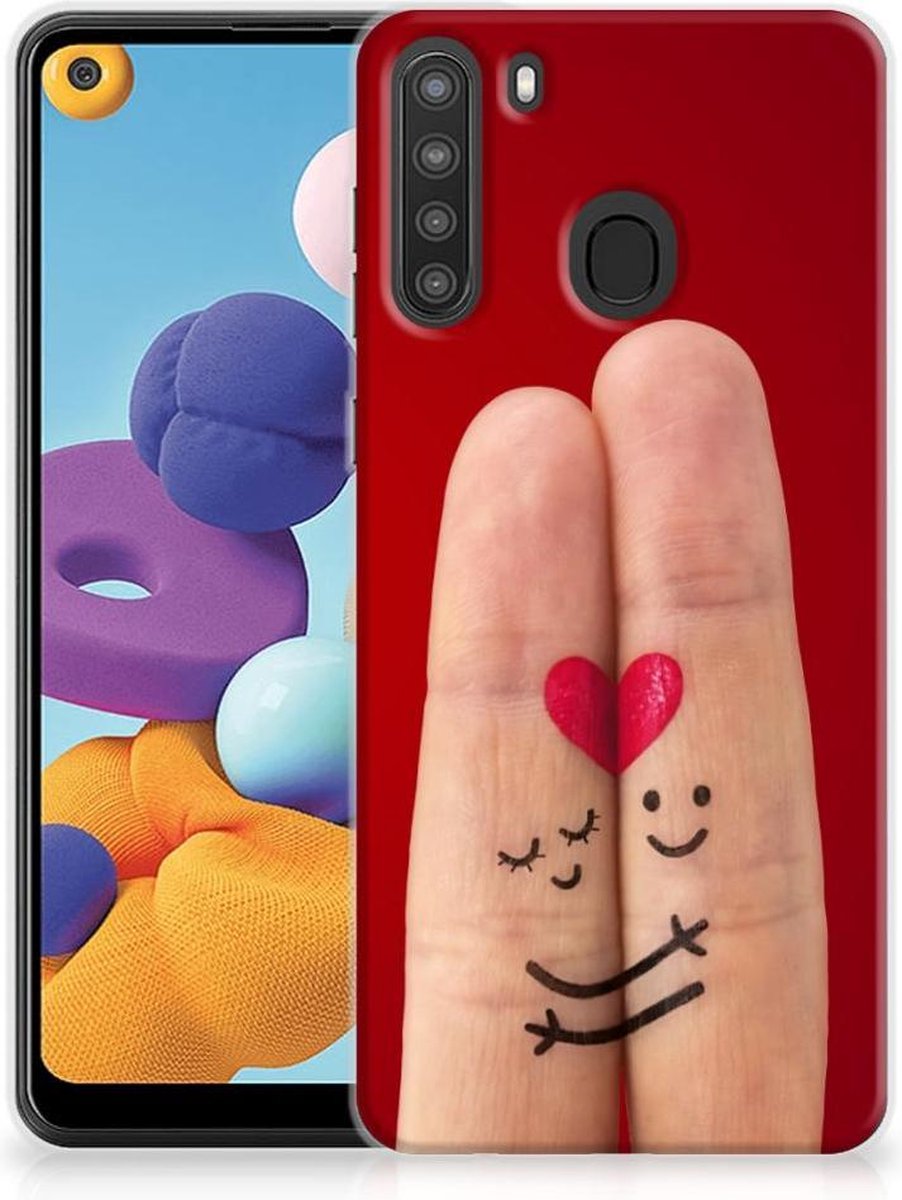 Samsung Galaxy A21 Silicone Back Cover Liefde - Origineel Romantisch Cadeau