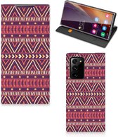 Bookcase Geschikt voor Samsung Galaxy Note 20 Ultra Smart Cover Aztec Purple