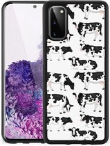 Siliconen Hoesje met Naam Geschikt voor Samsung Galaxy S20 Telefoon Hoesje met Zwarte rand Koetjes
