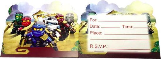 Productgoods Cartes D Invitation D Anniversaire 10 Pieces Lego Ninjago Cartes Bol Com
