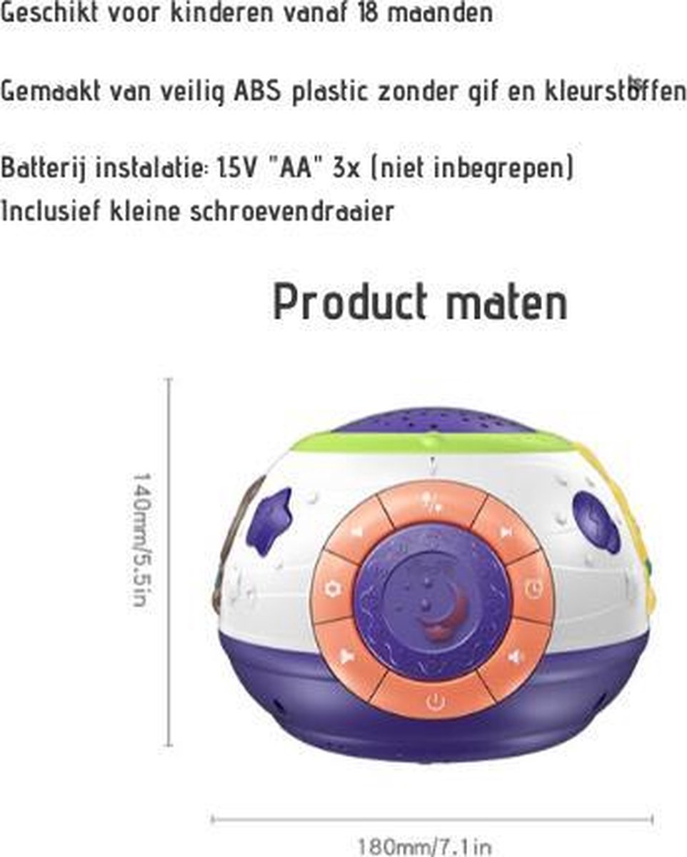 TUMAMA Projector with Starry Sky, Night Light, Music, Baby Toy Gifts for Newborns, Toddlers Night Light Star Projector, Baby Sleep Pacifier Sound Machine, Talking Baby Toy