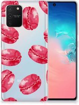 Hoesje Bumper Geschikt voor Samsung Galaxy S10 Lite GSM Hoesje Transparant Pink Macarons