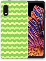 Smartphone hoesje Geschikt voor Samsung Xcover Pro TPU Case Waves Green